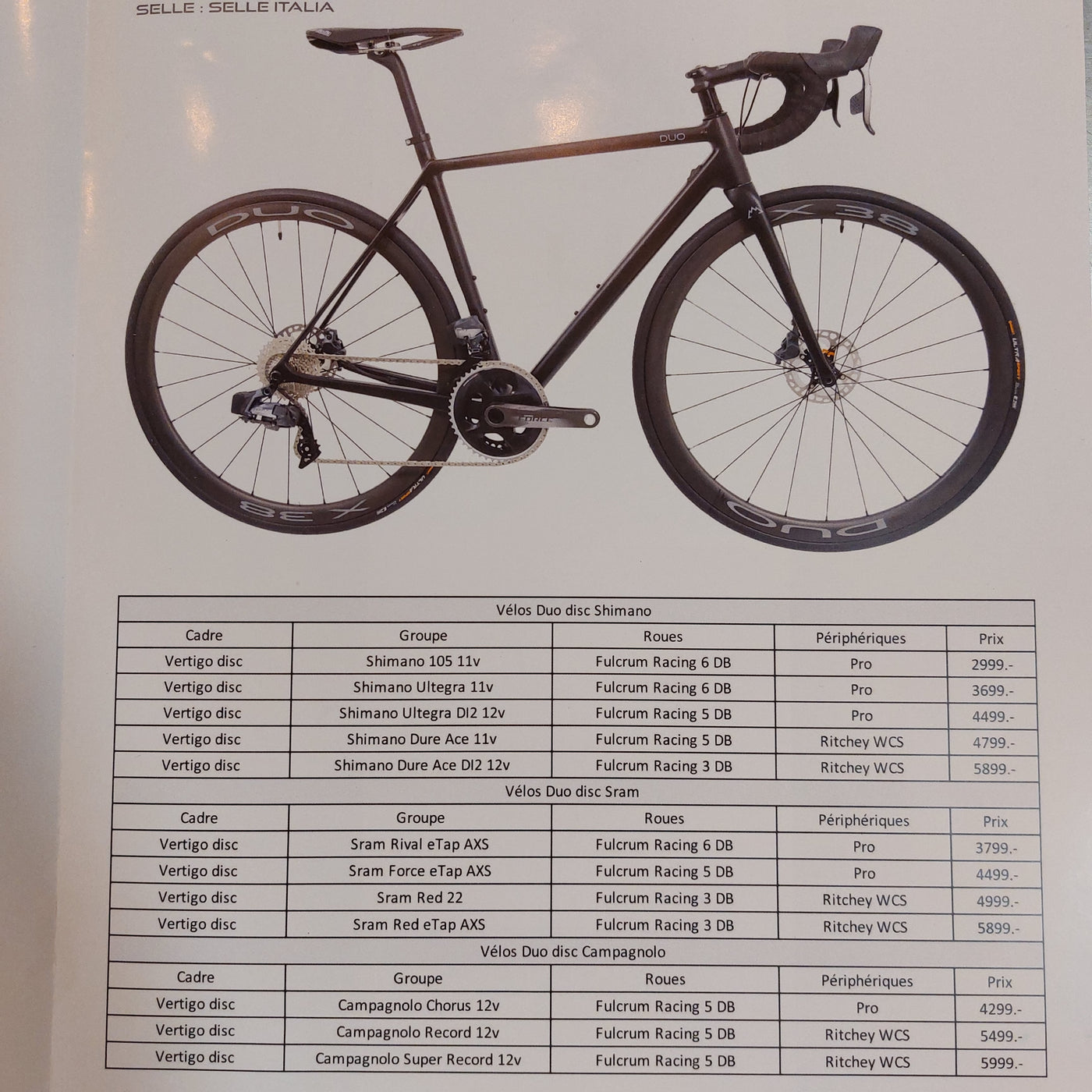DUO - Vertigo - Dura-Ace Di2 12V - T56 - Noir
